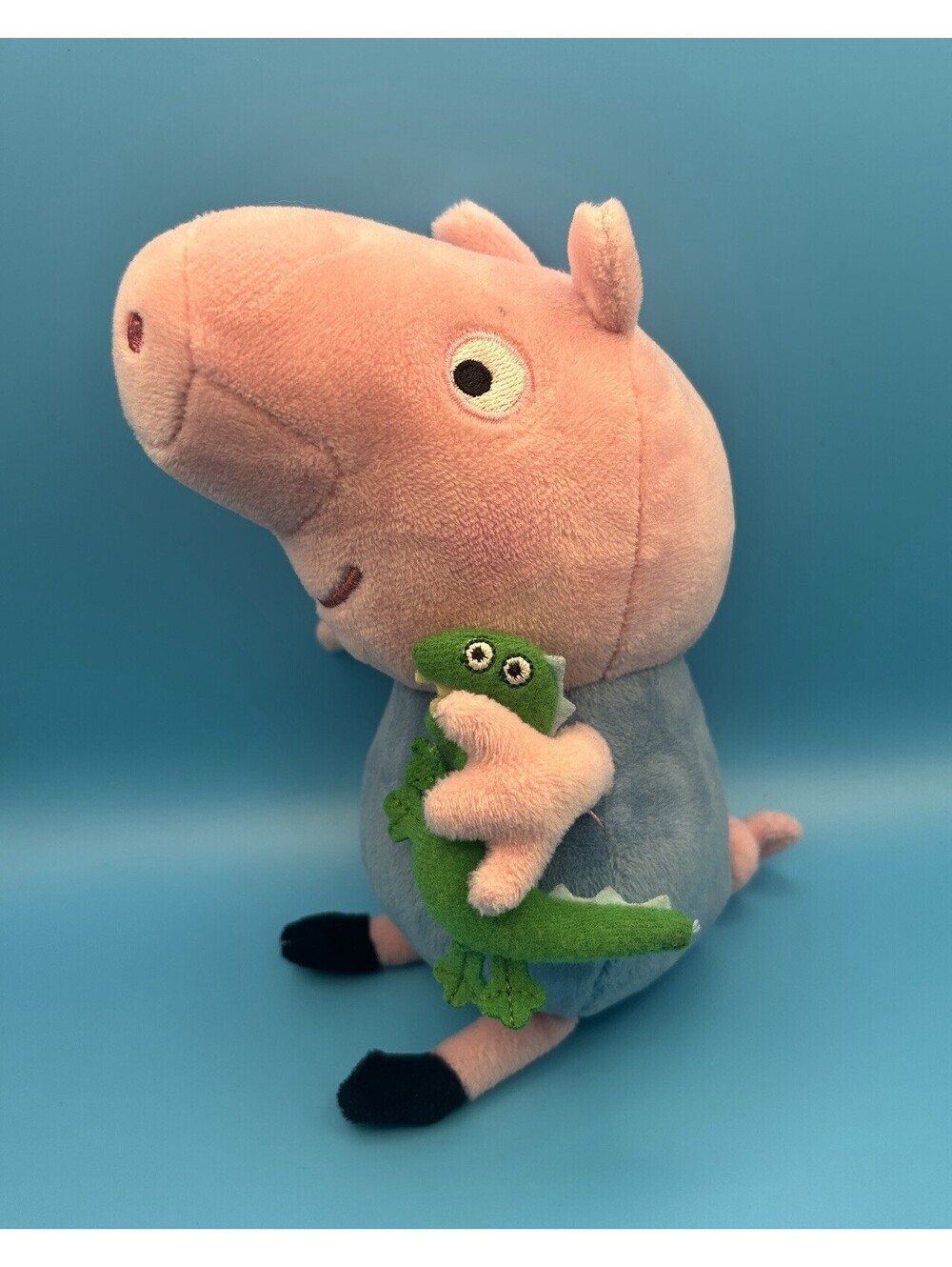 Ty Peppa Pig Pink Blue Green Dinosaur GEORGE Beanie Stuffed Animal 6 Inches Tall